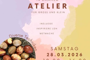 Eierfärben in unserem Atelier