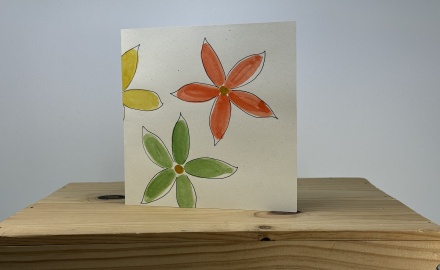 Blumenkarte illustriert