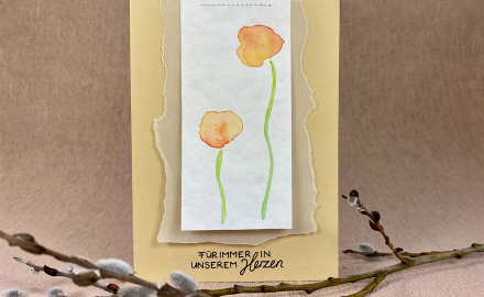 Trauerkarte «Blumen»