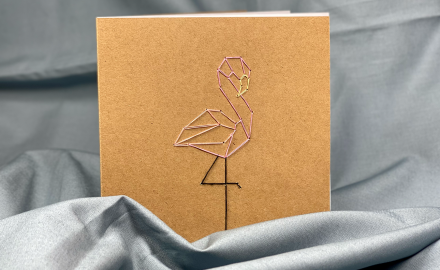 Fadengrafikkarte «Flamingo»